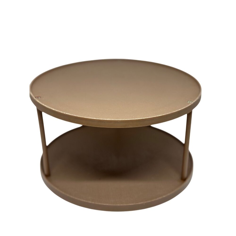 VTG Rubbermaid Lazy Susan 2 Tier Round Turntable 70s Spice Brown Kitchen MCM